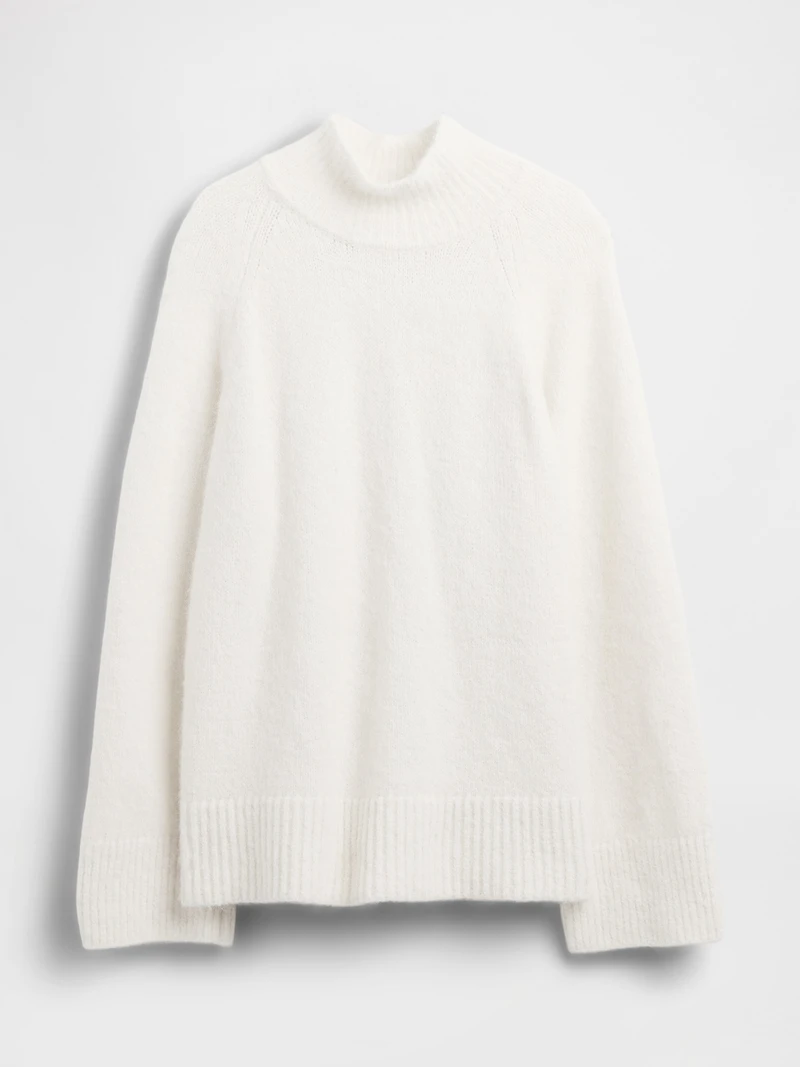 Fuzzy Oversized Turtleneck Sweater