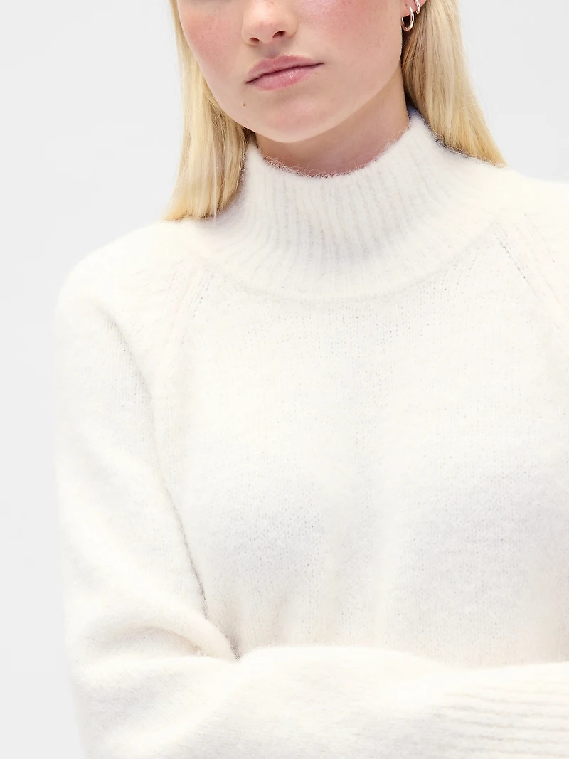 Fuzzy Oversized Turtleneck Sweater