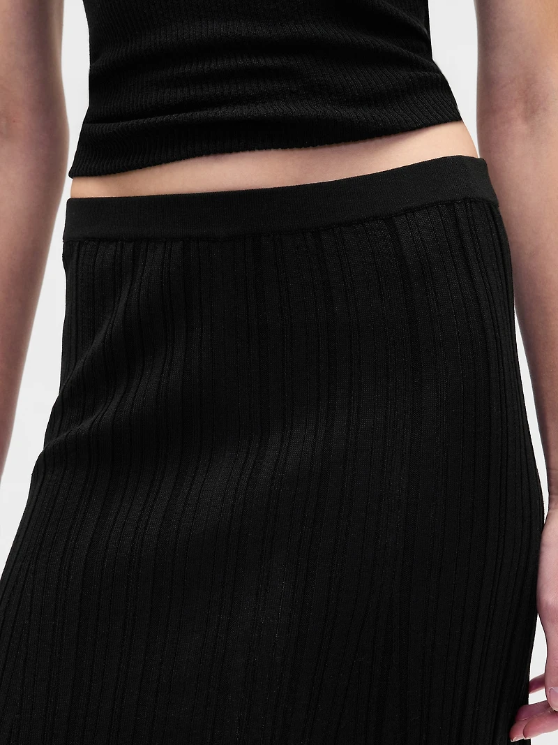 Sheer Maxi Sweater Skirt