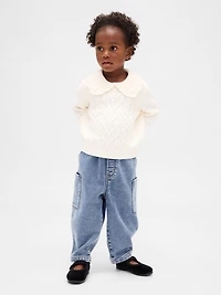 Jean coupe baril en tricot pour Bébé et Tout-petit