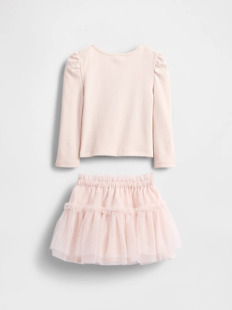 Baby & Toddler Rib Tulle Outfit Set