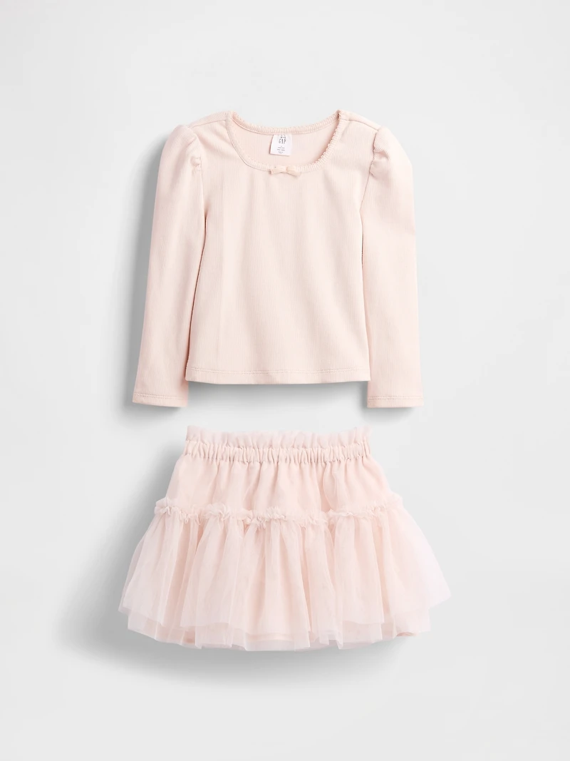 Baby & Toddler Rib Tulle Outfit Set