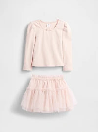 Baby & Toddler Rib Tulle Outfit Set