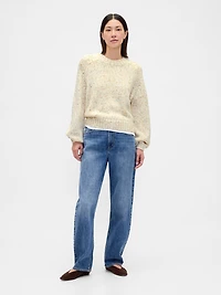 Cotton-Blend Relaxed Crewneck Sweater