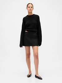 Vegan Leather Mini Skort