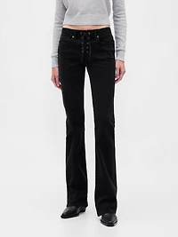 Low Rise Long & Lean Lace-Up Jeans