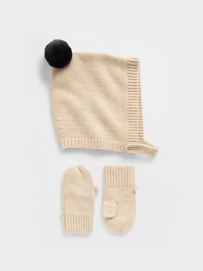 Baby & Toddler CashSoft Pom Hat Mittens Set