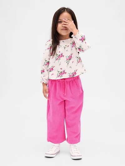 Baby & Toddler Cotton Gauze Corduroy Outfit Set