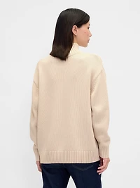 100% Cotton Oversized Mockneck Sweater