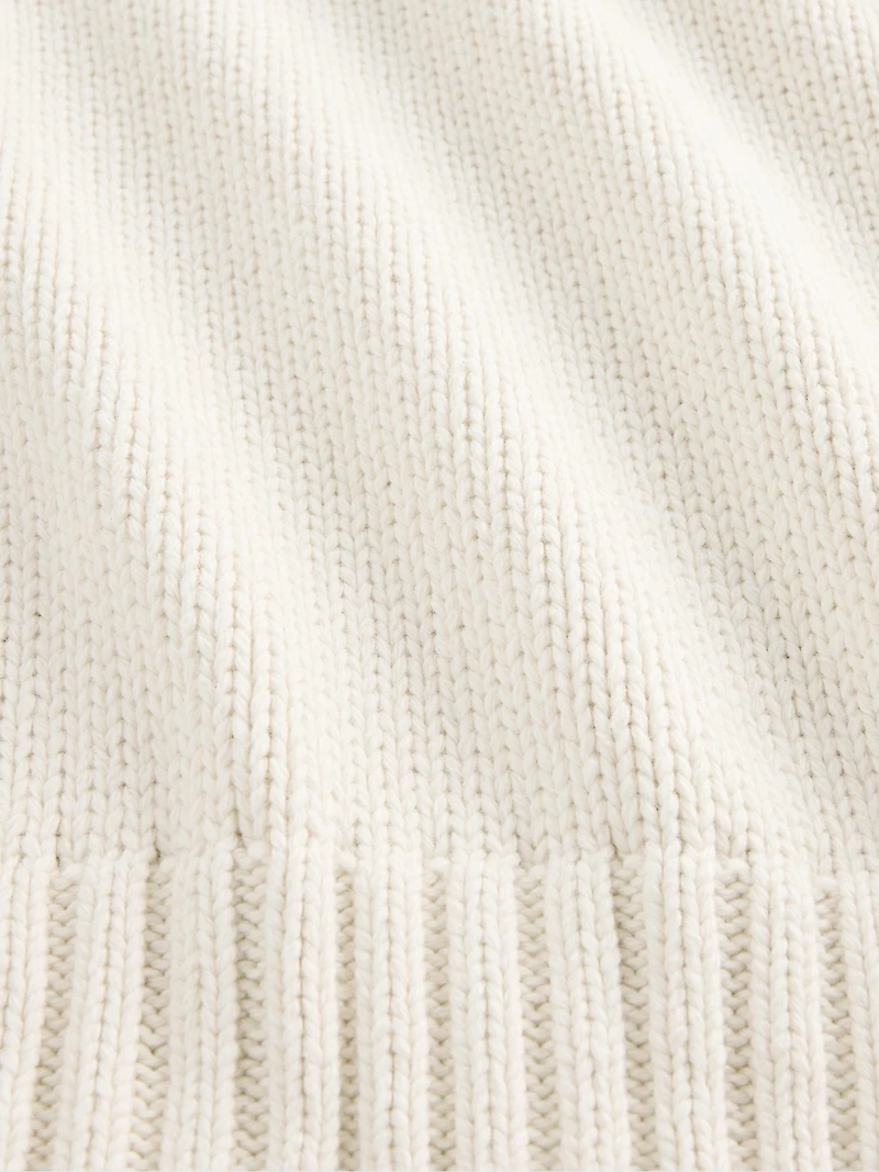 Relaxed Saddle-Sleeve Crewneck Sweater