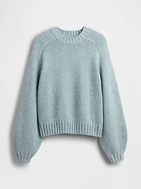 Cotton-Blend Relaxed Crewneck Sweater