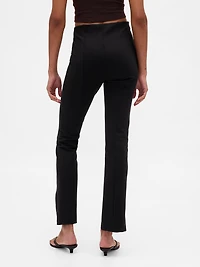 High Rise Double Knit Split-Hem Flare Pants