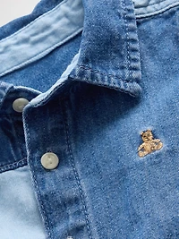 Baby Two-Tone Denim Outfit Set