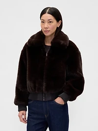 Faux Fur Bomber Jacket