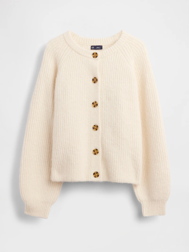 Fuzzy Shaker Stitch Cardigan