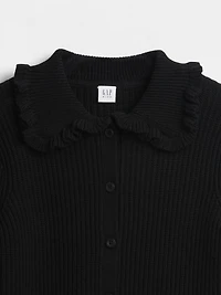 Kids Ruffle Collar Cardigan