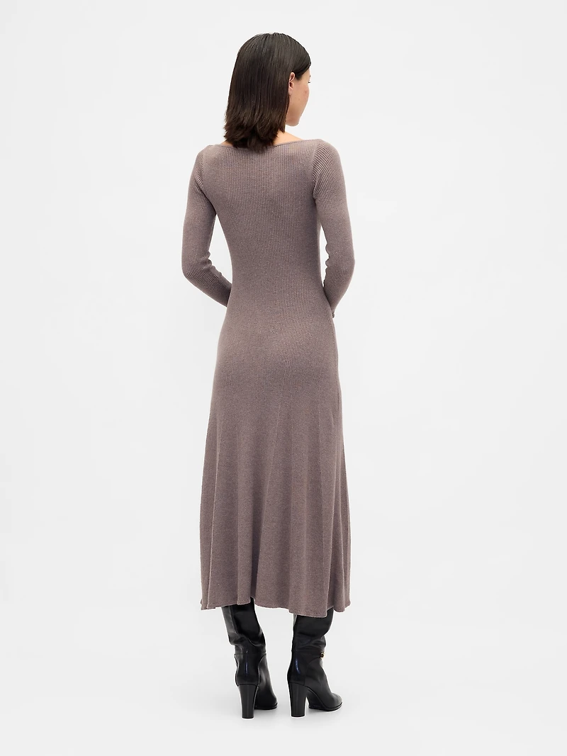 Lightweight CashSoft Rib Maxi Sweater Dress