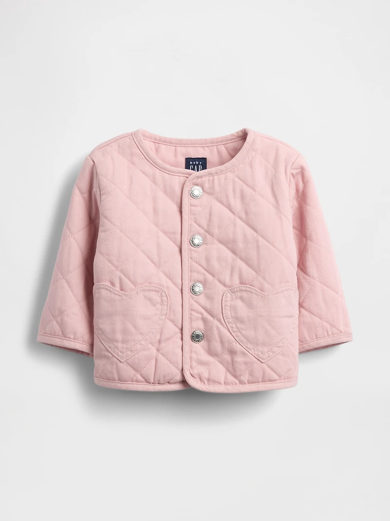 Baby Quilted Heart Pocket Jacket