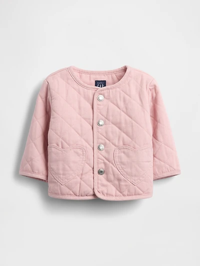 Baby Quilted Heart Pocket Jacket