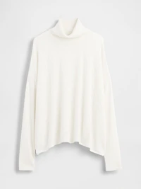 Oversized Pointelle Turtleneck