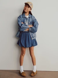 Kids Denim Bubble Skirt