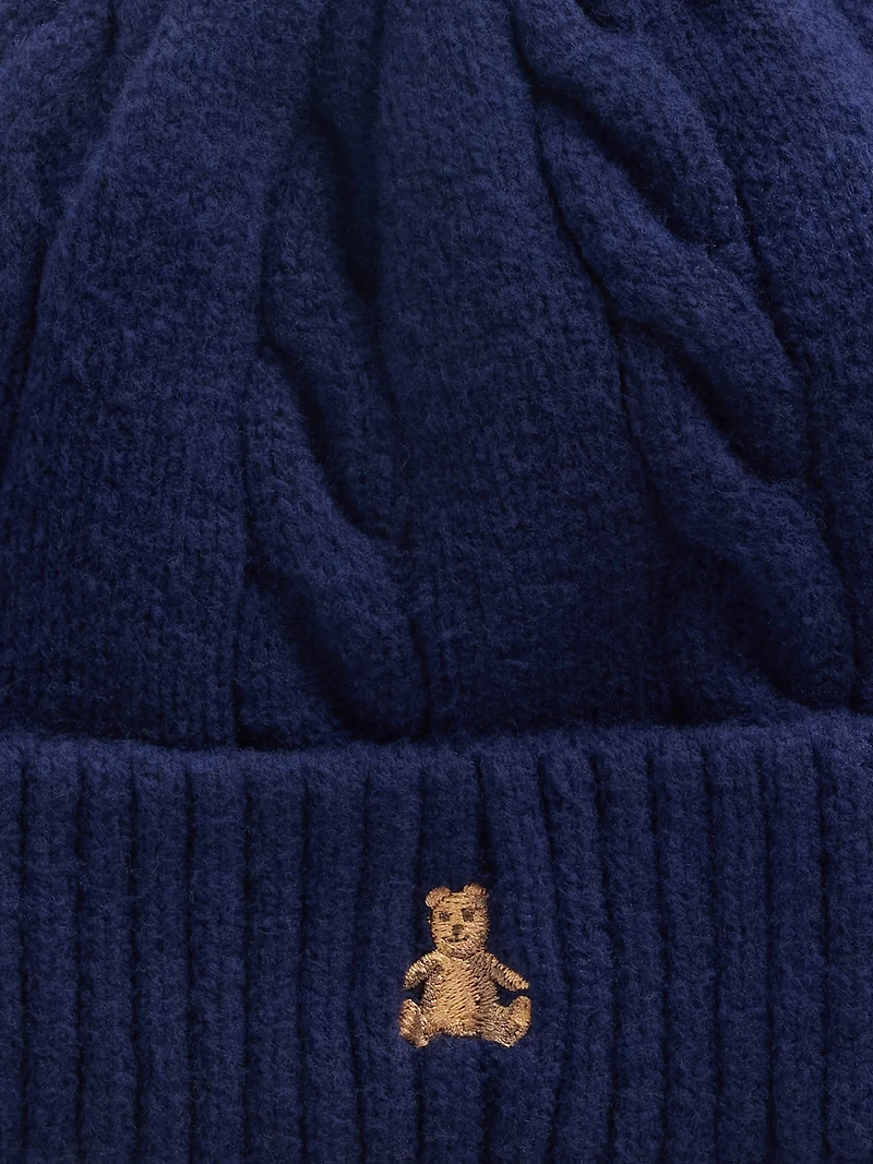 Ensemble bonnet et mitaines en tricot torsadé Effet cachemire pour Bébé Tout-petit