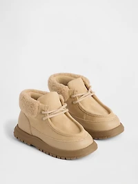 Bottes en suède végane à bords sherpa pour Tout-petit