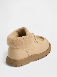 Bottes en suède végane à bords sherpa pour Tout-petit