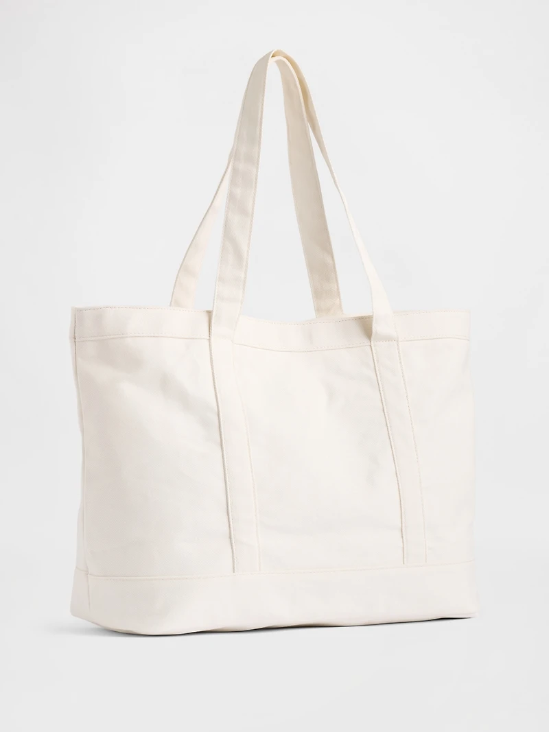 Brannan Bear Logo Denim Tote Bag