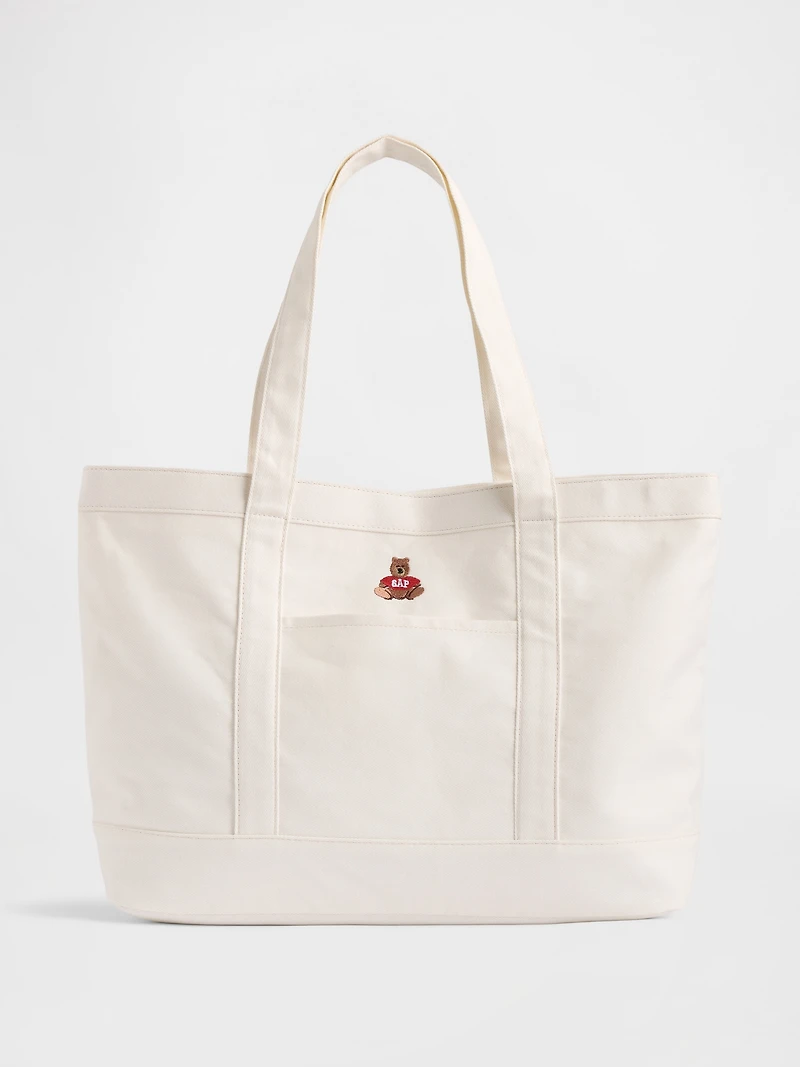 Brannan Bear Logo Denim Tote Bag