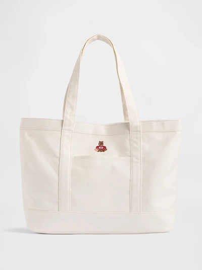 Brannan Bear Logo Denim Tote Bag