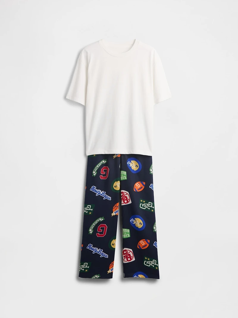 Kids Varsity Logo Oversized Recycled PJ Set