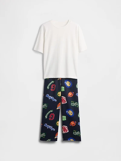 Kids Varsity Logo Oversized Recycled PJ Set