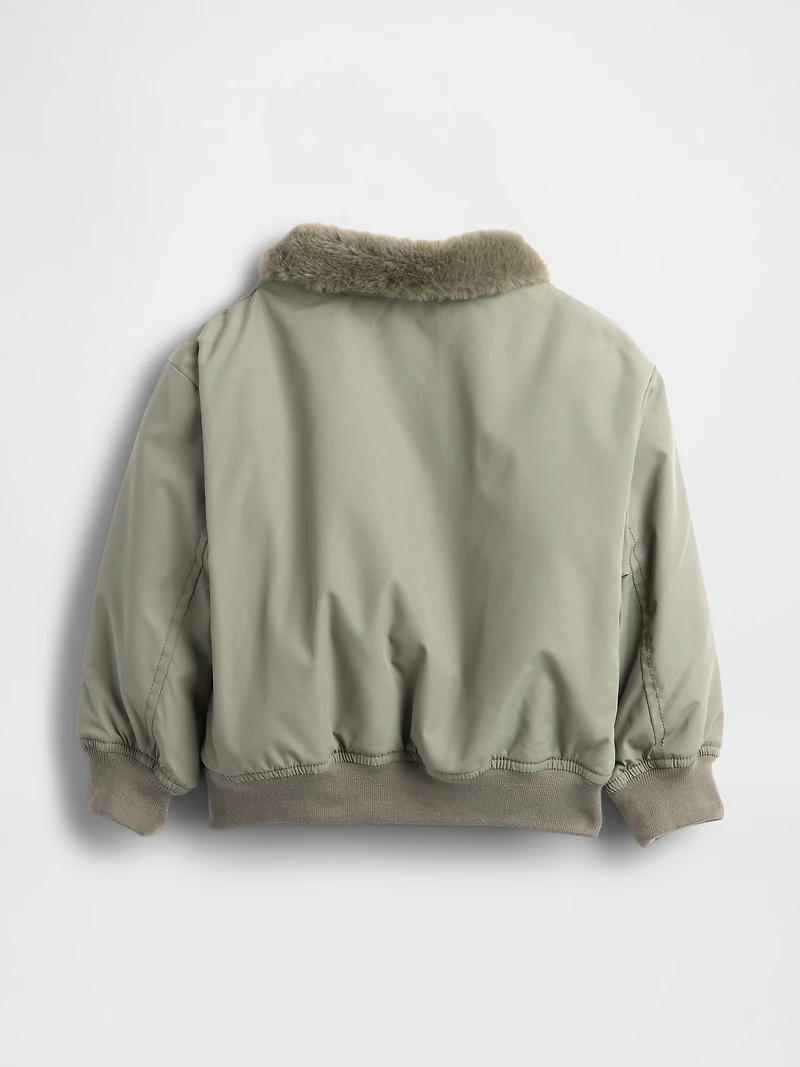 Baby & Toddler Faux-Fur Collar Bomber Jacket