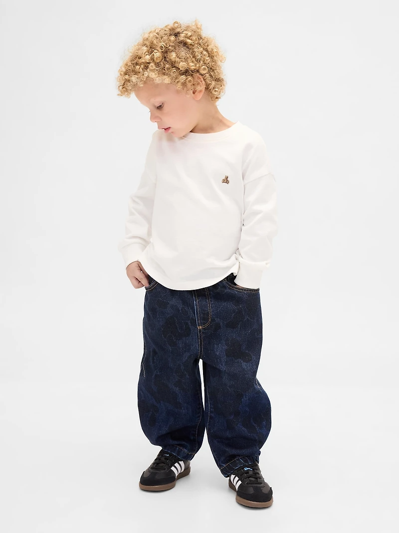 Jean coupe baril à taille élastique pour Bébé et Tout-petit