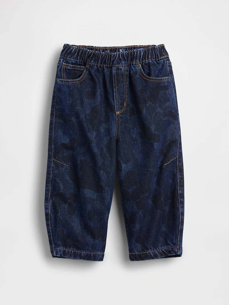 Jean coupe baril à taille élastique pour Bébé et Tout-petit