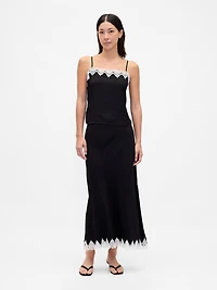 Lace-Trim Crop Cami