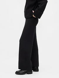 CashSoft Shaker-Stitch Sweater Pants