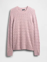 Merino Wool-Blend Cable-Knit Sweater