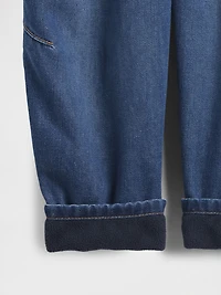Baby & Toddler Cozy-Lined Barrel Jeans