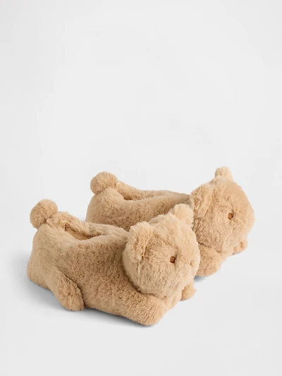 Pantoufles douillettes à motif d’ourson Brannan pour Enfant
