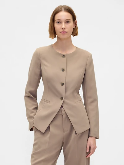 Collarless Blazer