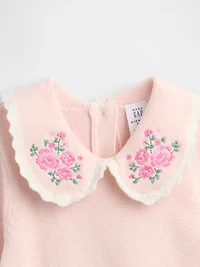 Baby Embroidered Sweater Bodysuit