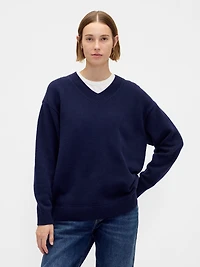 CashSoft Oversized V-Neck Sweater