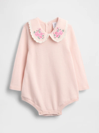 Baby Embroidered Sweater Bodysuit
