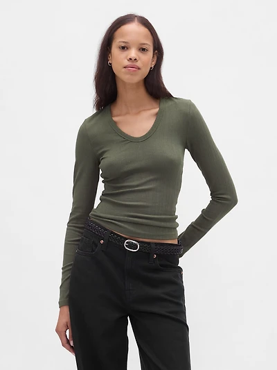 Sheer Modern Rib T-Shirt