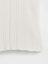 Sheer Rib Henley Sweater
