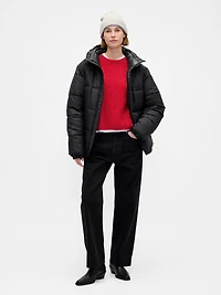 CashSoft Cable-Knit Crewneck Sweater