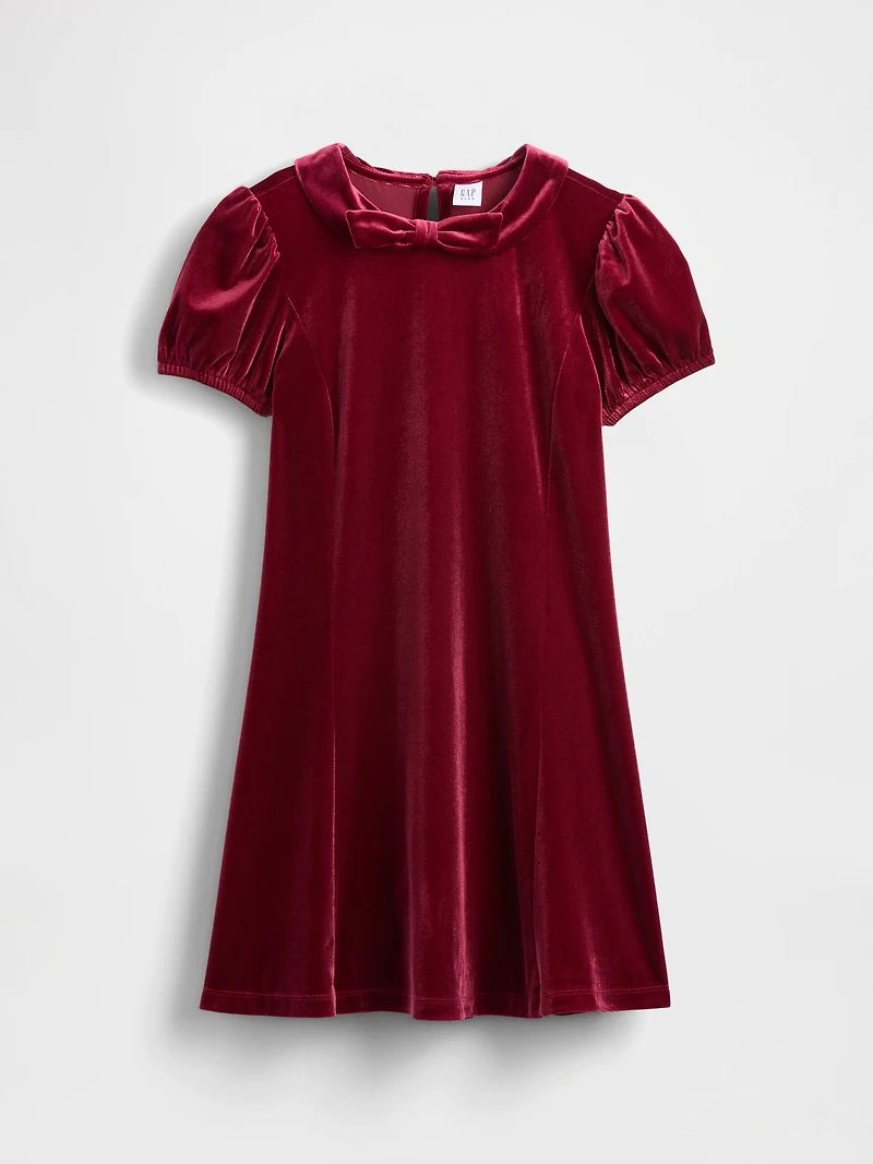 Kids Velvet Bow Dress