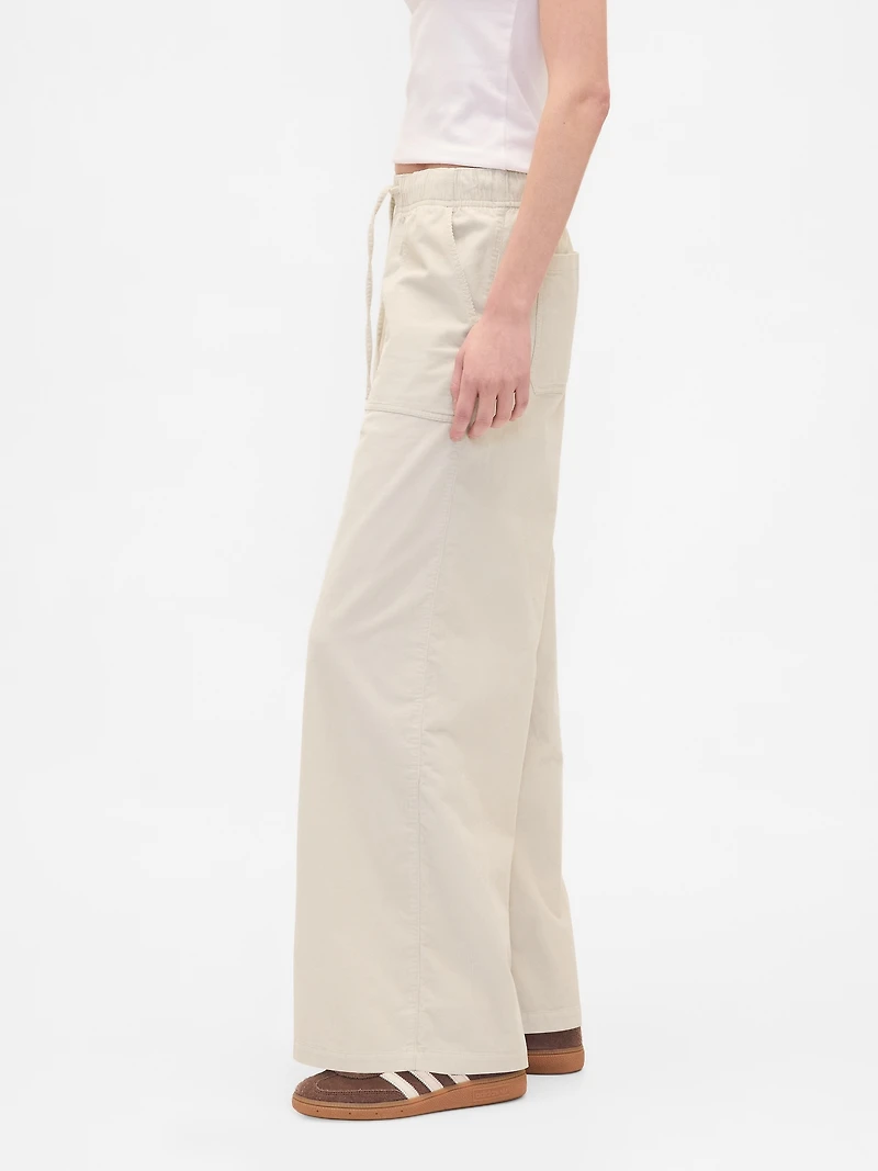 Mid Rise Corduroy Baggy Pants